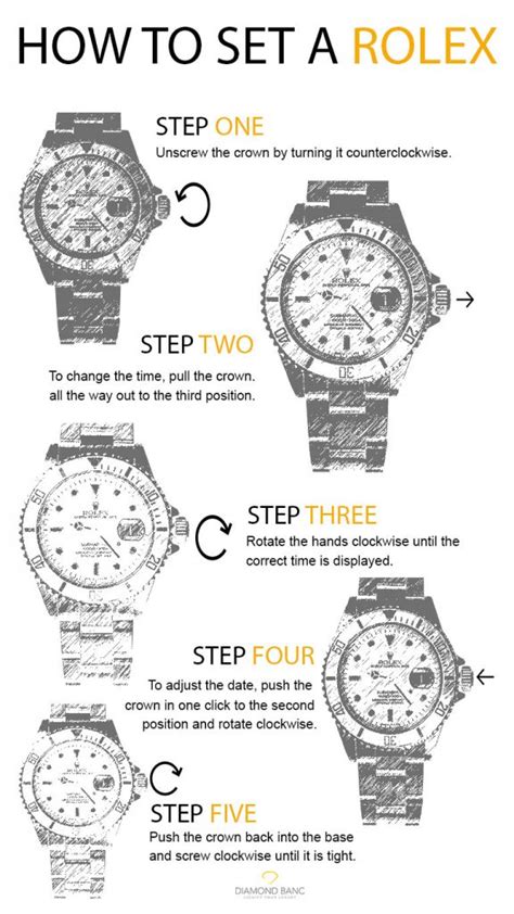 rolex watch instructions|how to adjust rolex time.